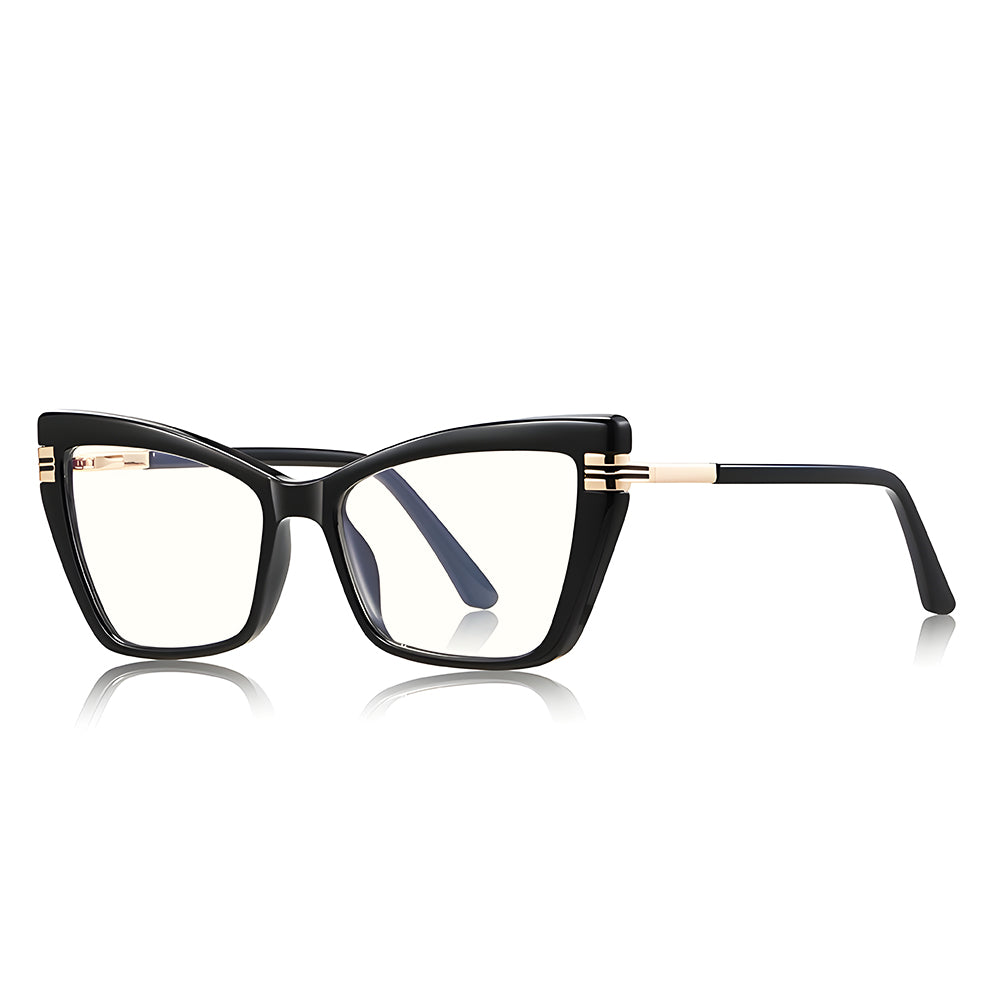 Techsuit 2263 Women's Computer Glasses, Anti-Blue Light, Black