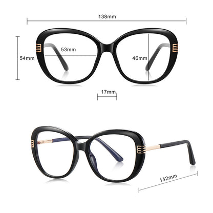 Lunettes d'ordinateur pour femmes Techsuit 2265, Anti-Lumière Bleue, Noires Dorées