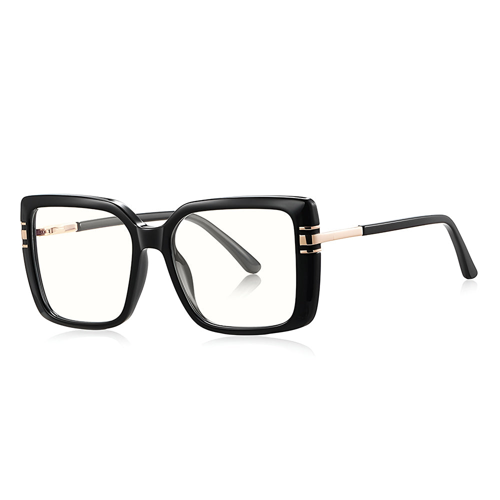 Lunettes d'ordinateur pour femmes Techsuit 2270, Anti-Lumière Bleue, Noires