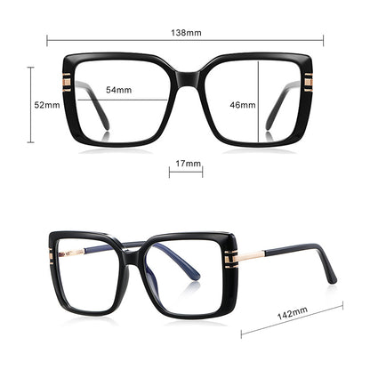 Lunettes d'ordinateur pour femmes Techsuit 2270, Anti-Lumière Bleue, Noires