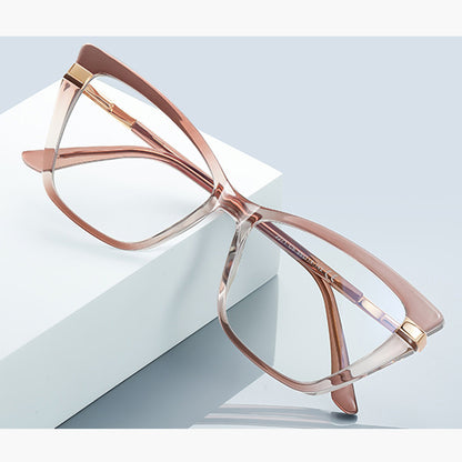 Techsuit 2271 Women's Computer Glasses, Anti-Blue Light, Light Brown