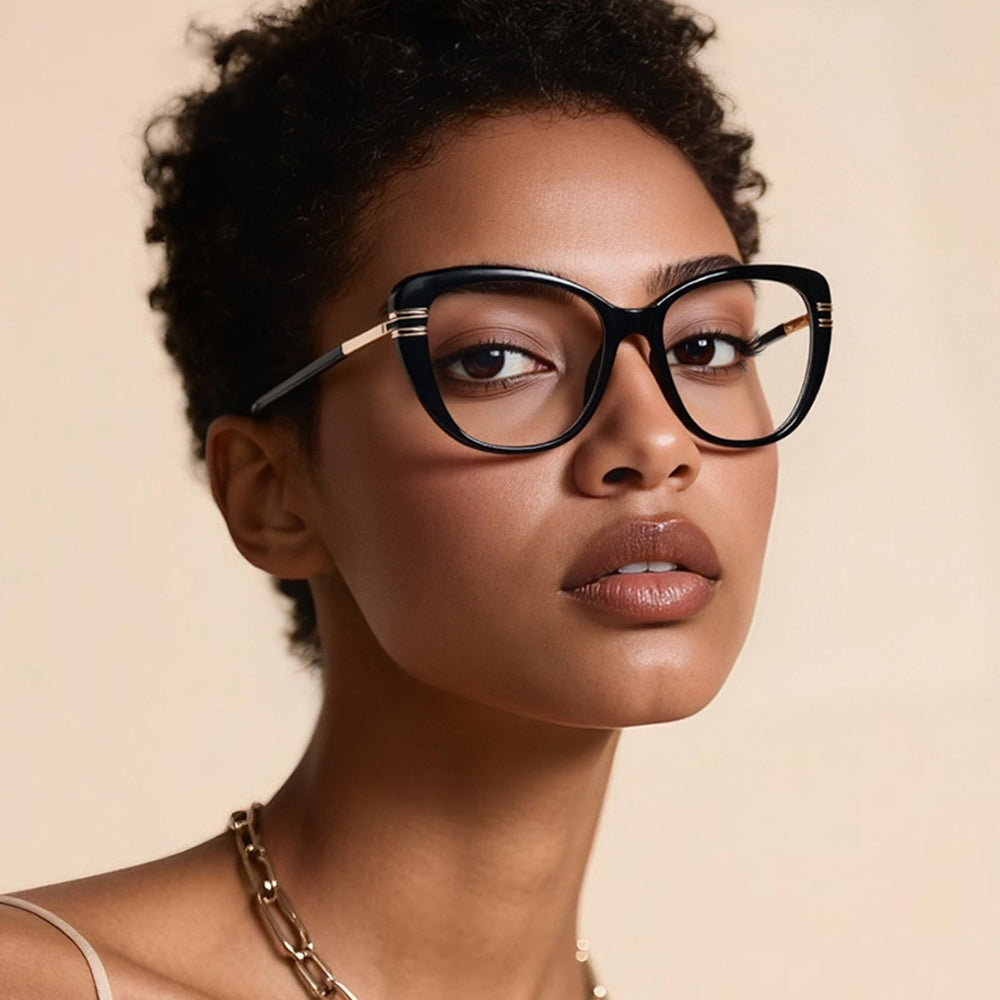 Lunettes d'ordinateur pour femmes Techsuit 2274, Anti-Lumière Bleue, Noires