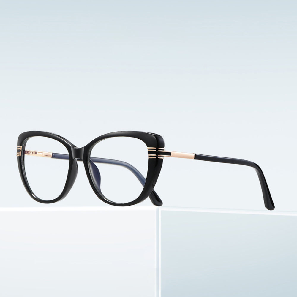 Lunettes d'ordinateur pour femmes Techsuit 2274, Anti-Lumière Bleue, Noires