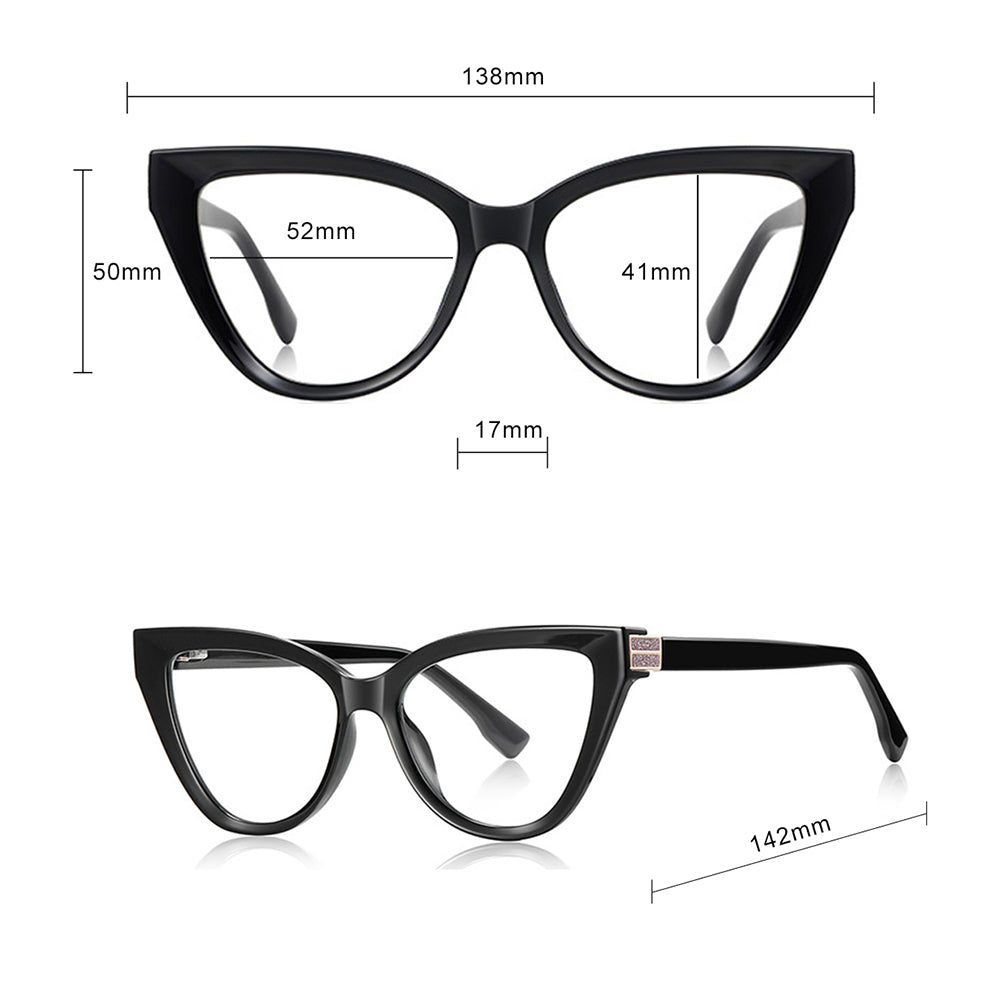 Women's Computer Glasses Techsuit 2279, Anti-Blue Light, Black