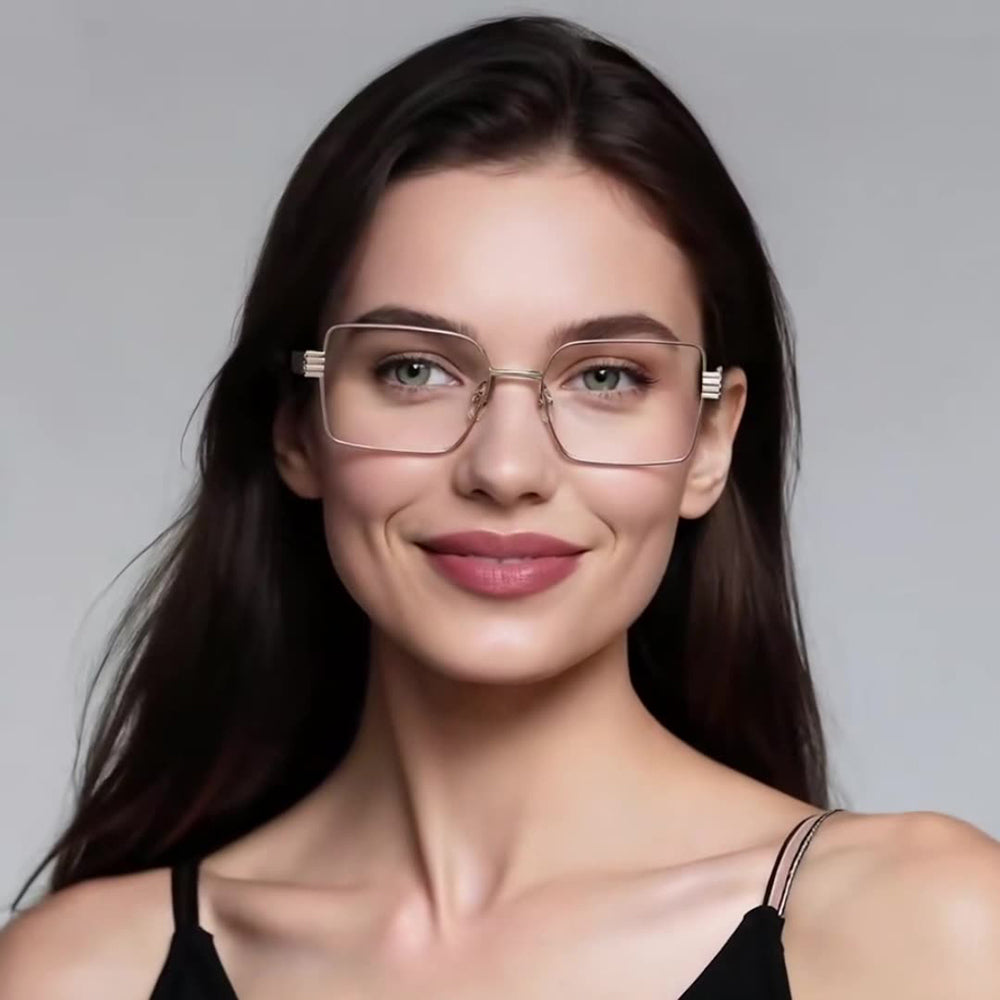 Lunettes d'ordinateur pour femmes Techsuit 3160, Anti-Lumière Bleue, Rose Doré