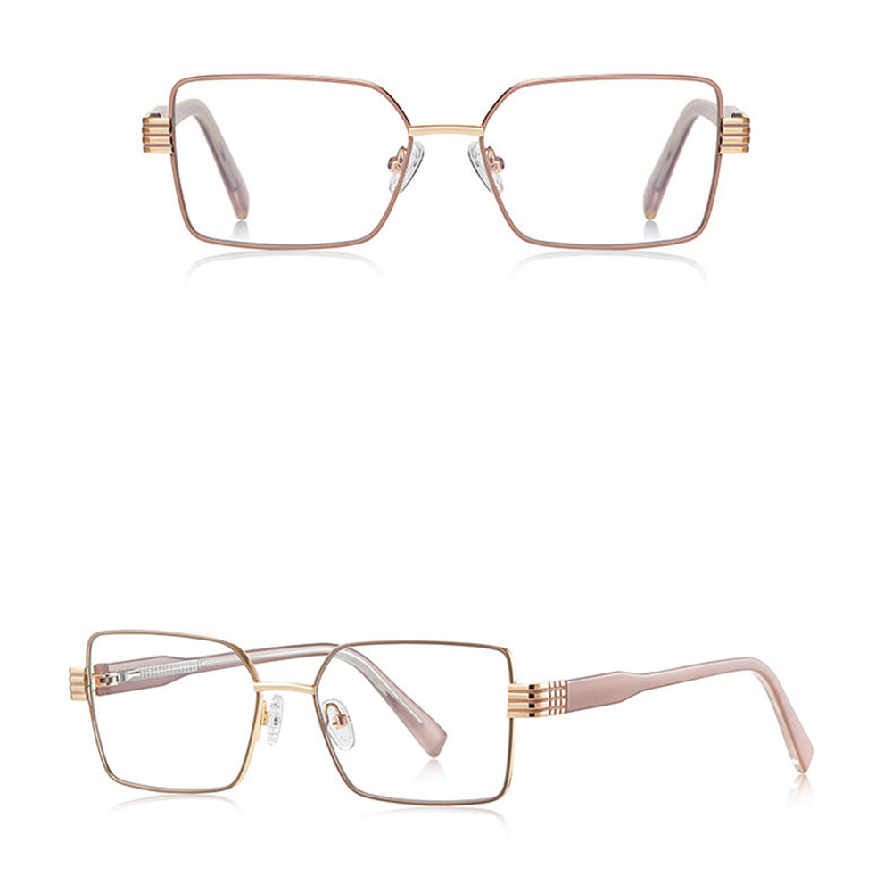 Lunettes d'ordinateur pour femmes Techsuit 3160, Anti-Lumière Bleue, Rose Doré
