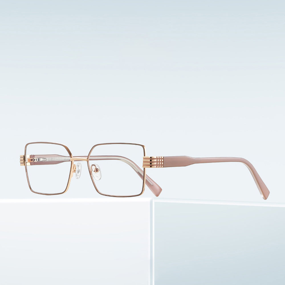 Lunettes d'ordinateur pour femmes Techsuit 3160, Anti-Lumière Bleue, Rose Doré
