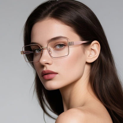 Lunettes d'ordinateur pour femmes Techsuit 3160, Anti-Lumière Bleue, Rose Doré