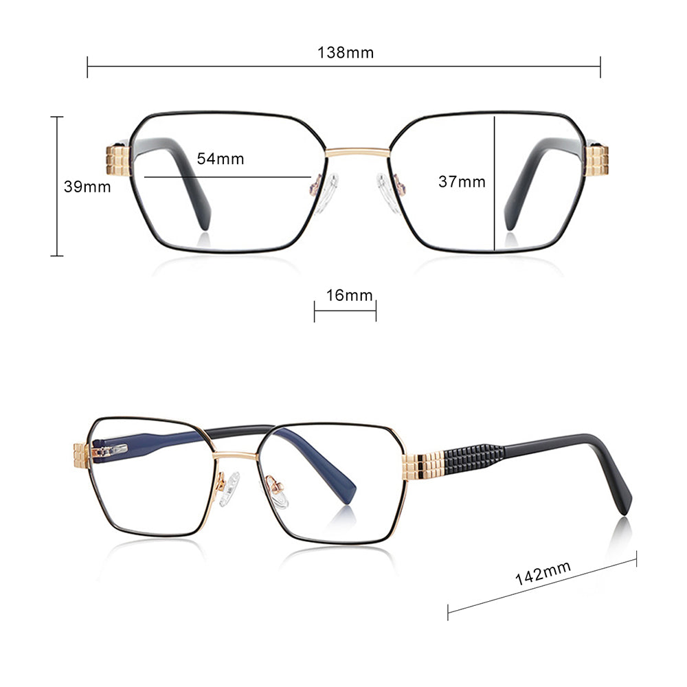 Techsuit 3161 Women's Computer Glasses, Anti-Blue Light, Black