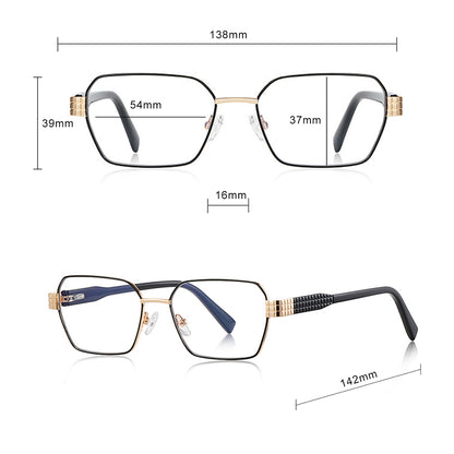 Techsuit 3161 Women's Computer Glasses, Anti-Blue Light, Pink Gold