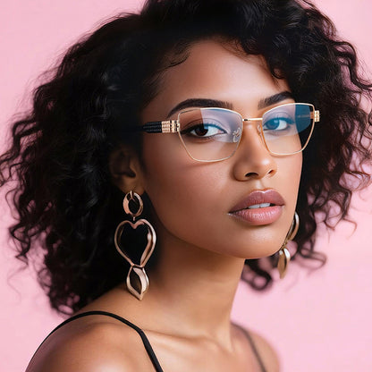 Lunettes d'ordinateur pour femmes Techsuit 3162, Anti-Lumière Bleue, Noires