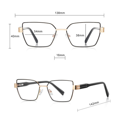 Lunettes d'ordinateur pour femmes Techsuit 3169, Anti-Lumière Bleue, Noires