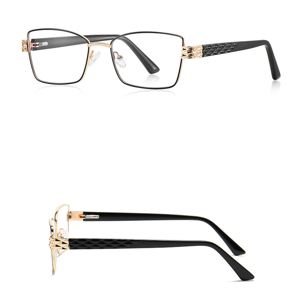 Lunettes d'ordinateur pour femmes Techsuit 3171, Anti-Lumière Bleue, Noires