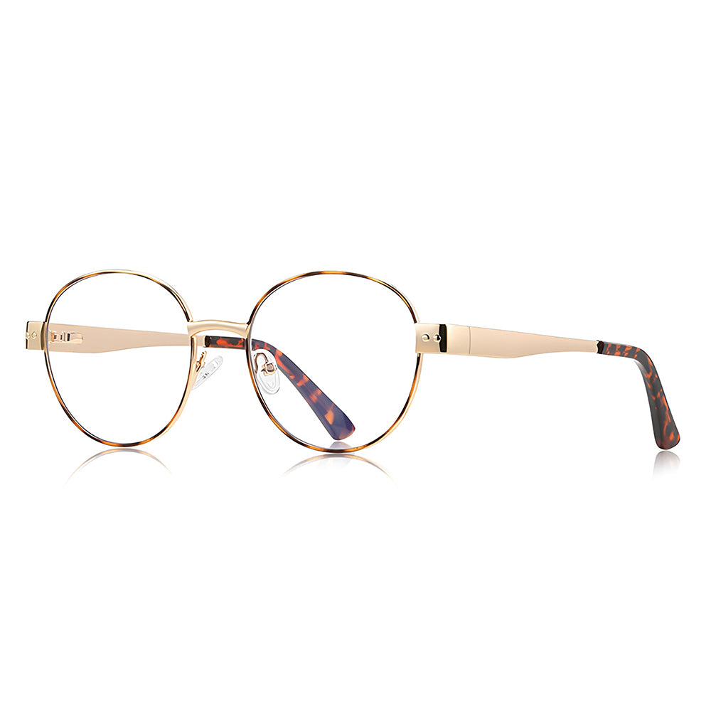 Lunettes d'ordinateur pour femme Techsuit 3175, anti-lumière bleue, doré imprimé