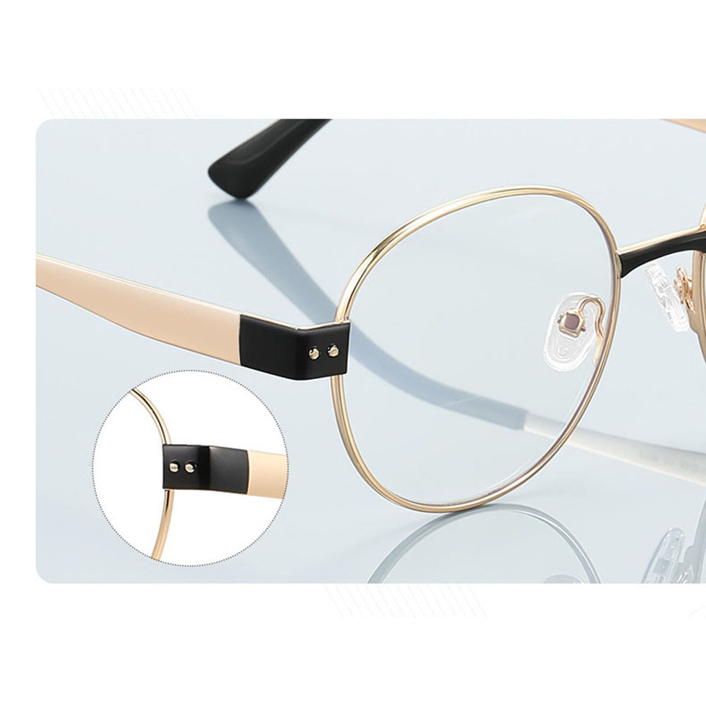 Lunettes d'ordinateur pour femme Techsuit 3175, anti-lumière bleue, doré imprimé