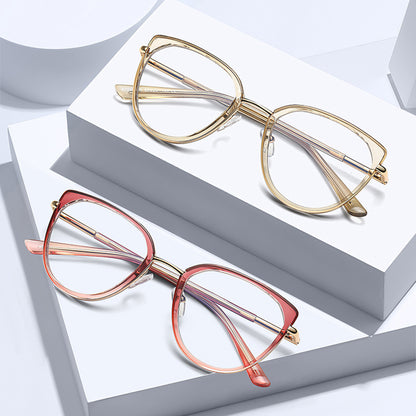 Lunettes d'ordinateur pour femmes Techsuit 82290, Anti-Lumière Bleue, Or Rose