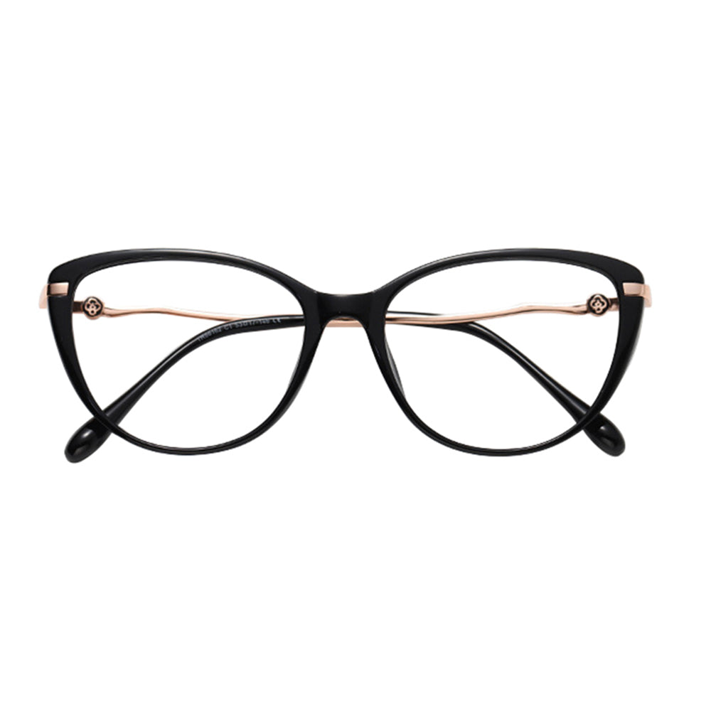 Lunettes d'ordinateur pour femmes Techsuit 86162, Anti-Lumière Bleue, Noires Dorées