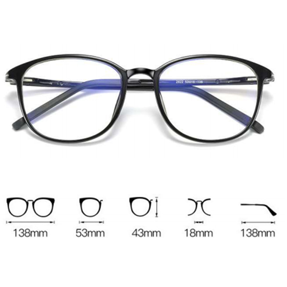 Lunettes d'ordinateur femme Techsuit F2822, anti-lumière bleue, noires
