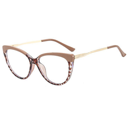 Lunettes d'ordinateur femme Techsuit F5018-C42, Anti-lumière bleue, Crème Marron