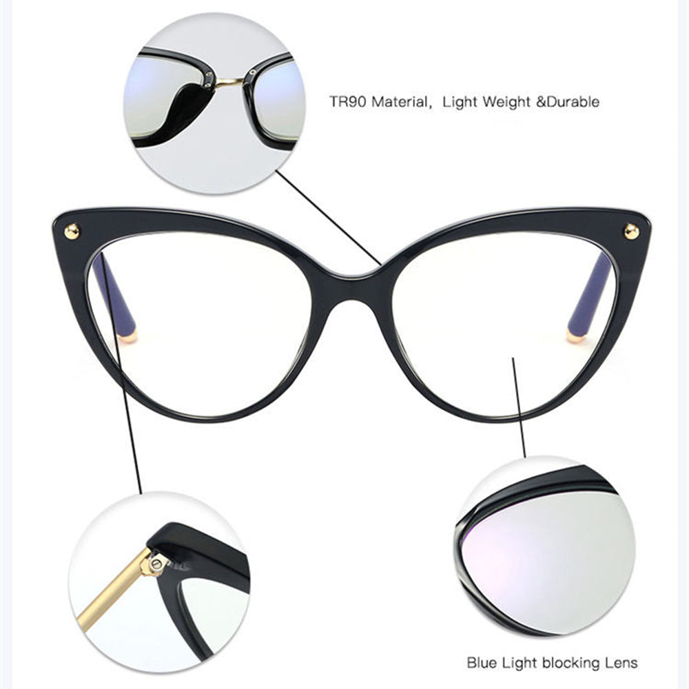 Lunettes d'ordinateur femme Techsuit F93308, anti-lumière bleue, noires