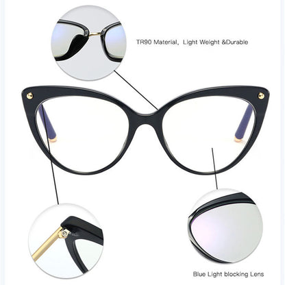 Lunettes d'ordinateur femme Techsuit F93308, anti-lumière bleue, noires