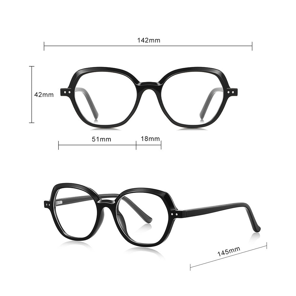 Lunettes d'ordinateur pour femme Techsuit LS051, anti-lumière bleue, noires