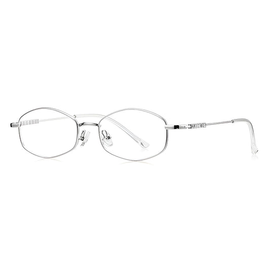 Lunettes d'ordinateur pour femme Techsuit LS501, anti-lumière bleue, argentées