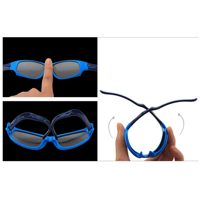 Techsuit 800-C11 Kids' Sports Sunglasses, Polarized, Black