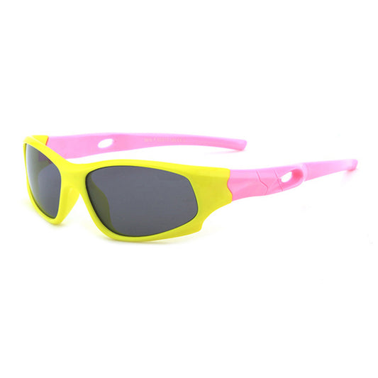 Lunettes de Soleil Sport Enfants Techsuit 816-C2, Polarisées, Jaune Rose