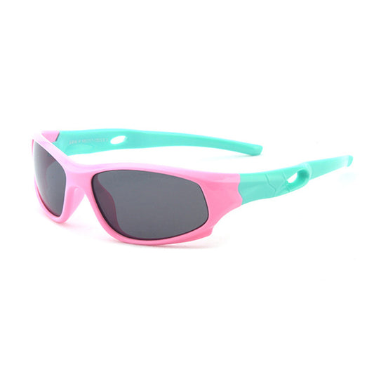Lunettes de Soleil Sport Enfants Techsuit 816-C3, Polarisées, Rose Vertes