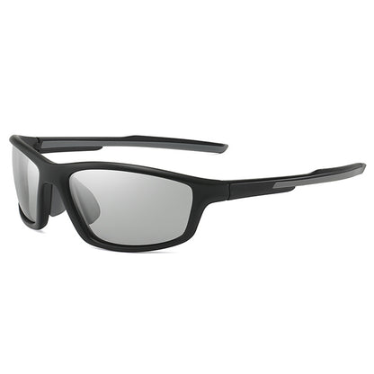 Lunettes de Cyclisme Unisexes Techsuit 3047, Protection UV, Noires Transparentes