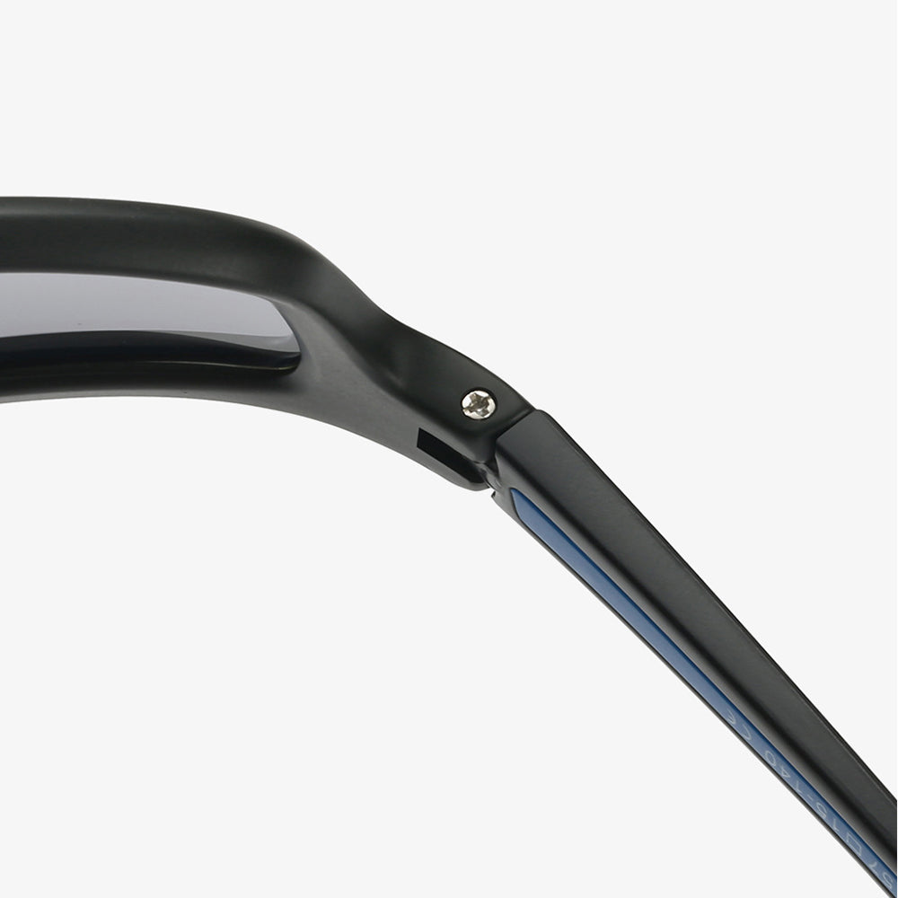Lunettes de Cyclisme Unisexes Techsuit 3047, Protection UV, Noires Transparentes