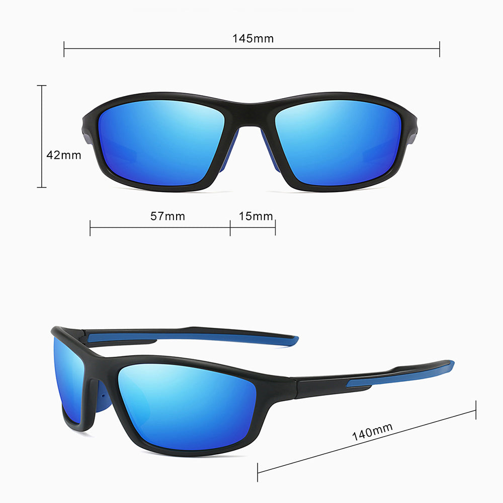 Lunettes de Cyclisme Unisexes Techsuit 3047, Protection UV, Noires Transparentes