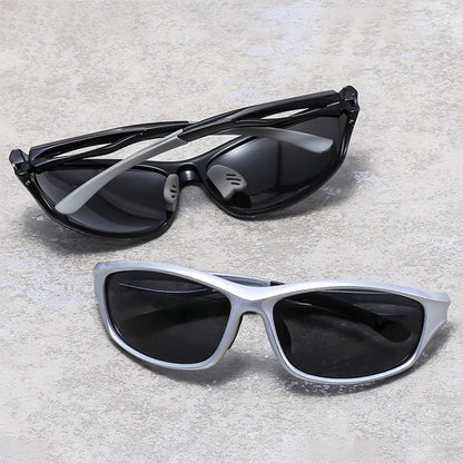 Unisex Cycling Glasses Techsuit 9309, Polarized, Silver Gray