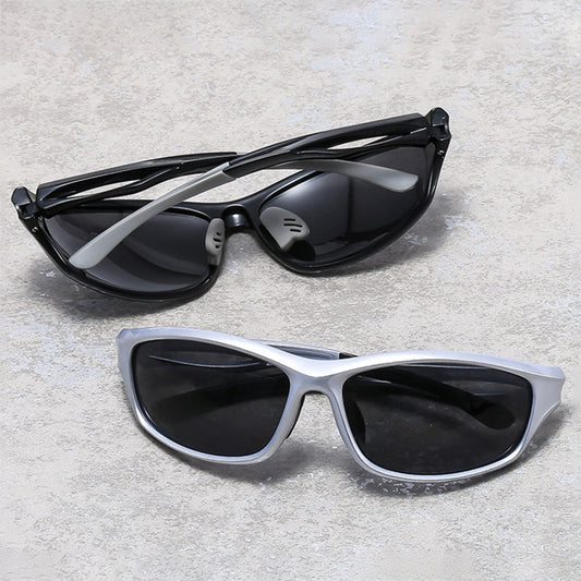 Lunettes de Cyclisme Unisexes Techsuit 9309, Polarisées, Noir Bleu