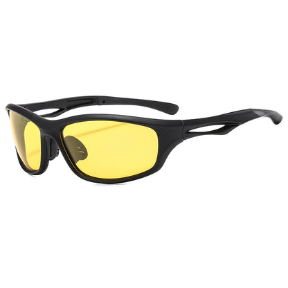 Unisex Cycling Glasses Techsuit 9309, Polarized, Black Yellow