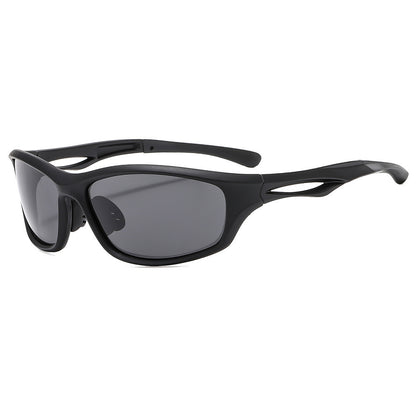 Lunettes de Cyclisme Unisex Techsuit 9309, Polarisées, Noir Gris