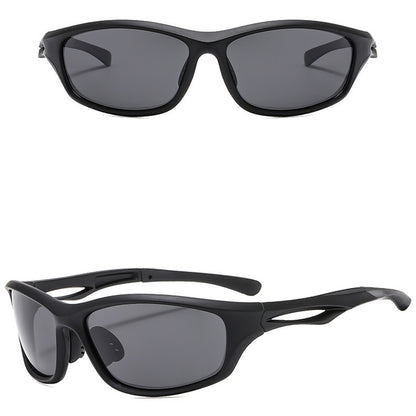 Lunettes de Cyclisme Unisex Techsuit 9309, Polarisées, Noir Gris