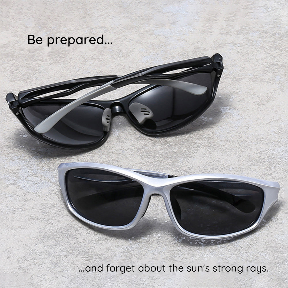 Lunettes de Cyclisme Unisex Techsuit 9309, Polarisées, Noir Gris