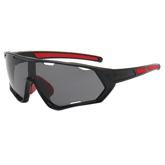 Lunettes de Cyclisme Unisex Techsuit 9330, Noires Rouges