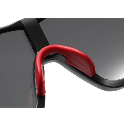 Lunettes de Cyclisme Unisexes Techsuit 9330, Noires Rouges Oranges