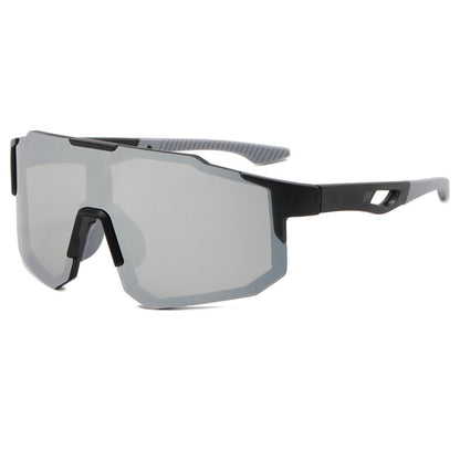 Lunettes de Cyclisme Unisexes Techsuit 9337, Protection UV, Noir Argenté