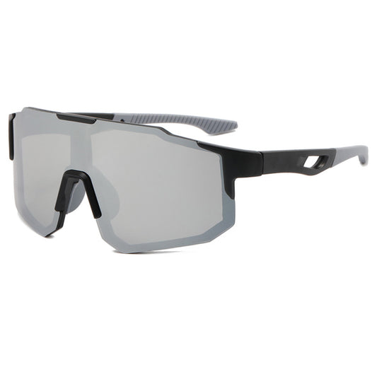 Lunettes de Cyclisme Unisexes Techsuit 9337, Protection UV, Noir Argenté