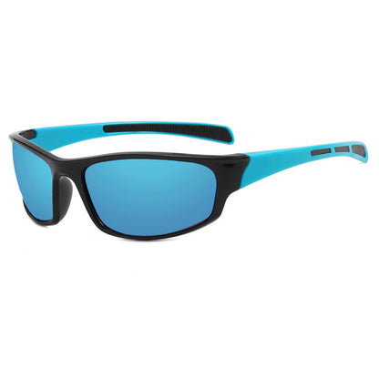 Lunettes de Cyclisme Unisexes Techsuit 9937, Noires Bleues