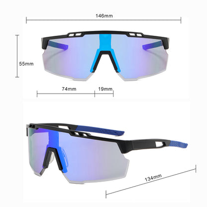 Lunettes de Cyclisme Unisexes Techsuit 9963, Noir Violet