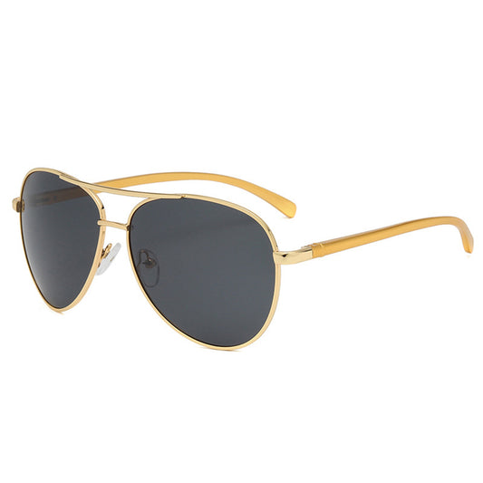 Lunettes de Soleil Homme Techsuit 2150, Polarisées, Protection UV, Or Gris