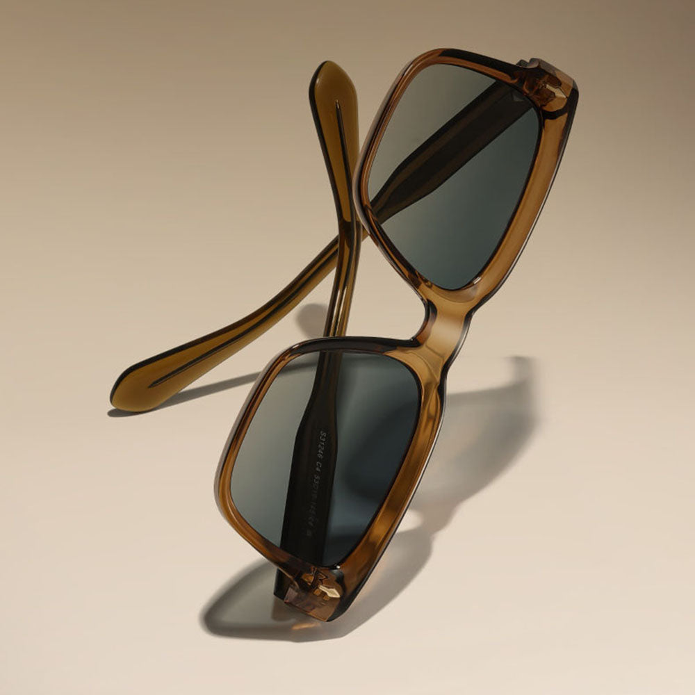 Lunettes de Soleil Homme Techsuit 31246, Polarisées, Protection UV, Marron Bleu