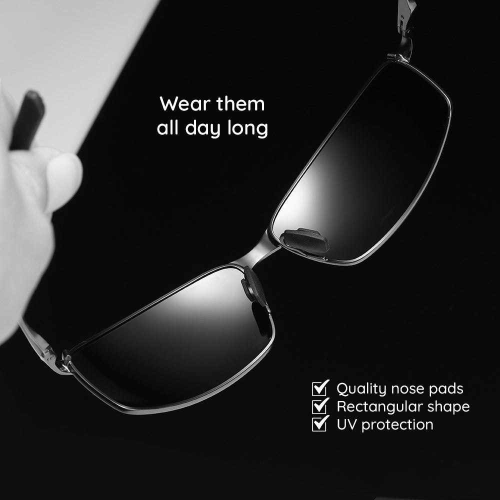 Lunettes de Soleil Homme Techsuit 559, Polarisées, Protection UV, Noires