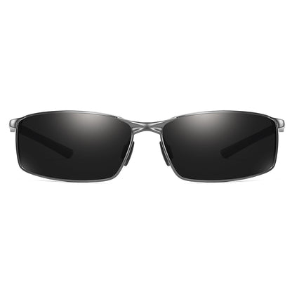 Lunettes de Soleil Homme Techsuit 559, Polarisées, Protection UV, Noir Argenté