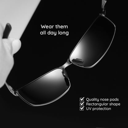 Lunettes de Soleil Homme Techsuit 559, Polarisées, Protection UV, Noir Argenté